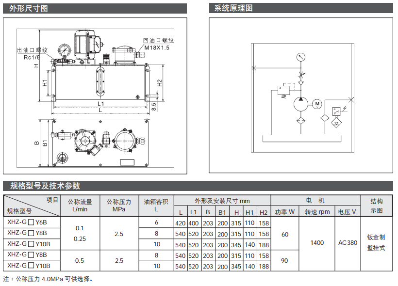 間歇式電動稀油潤滑泵（站）XHZ 型（鈑金油箱）參數(shù)2.png